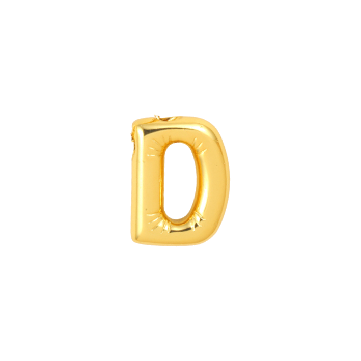 Balloon letter D charm