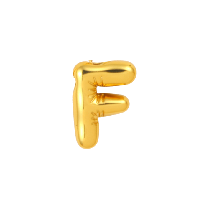 Balloon letter F charm