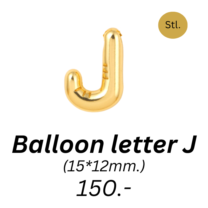 Balloon letter J charm