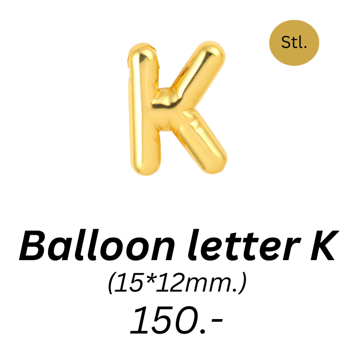 Balloon letter K charm