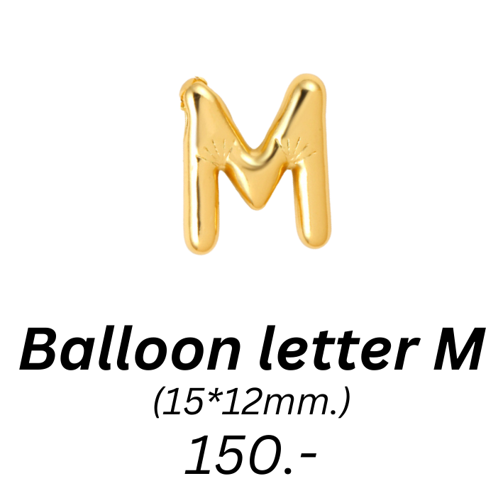 Balloon letter M charm
