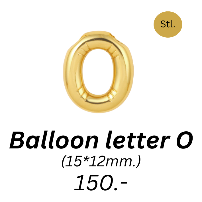 Balloon letter O charm
