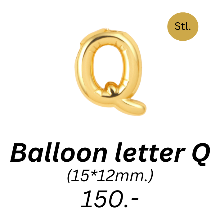 Balloon letter Q charm