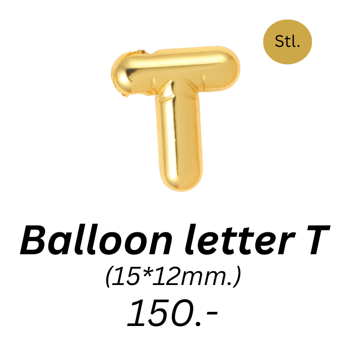 Balloon letter T charm
