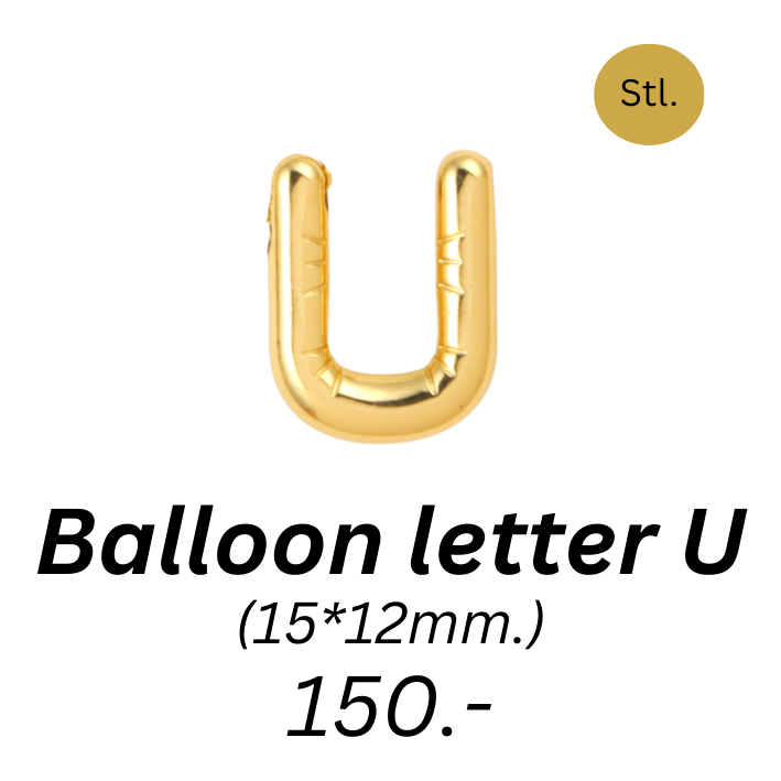 Balloon letter U charm