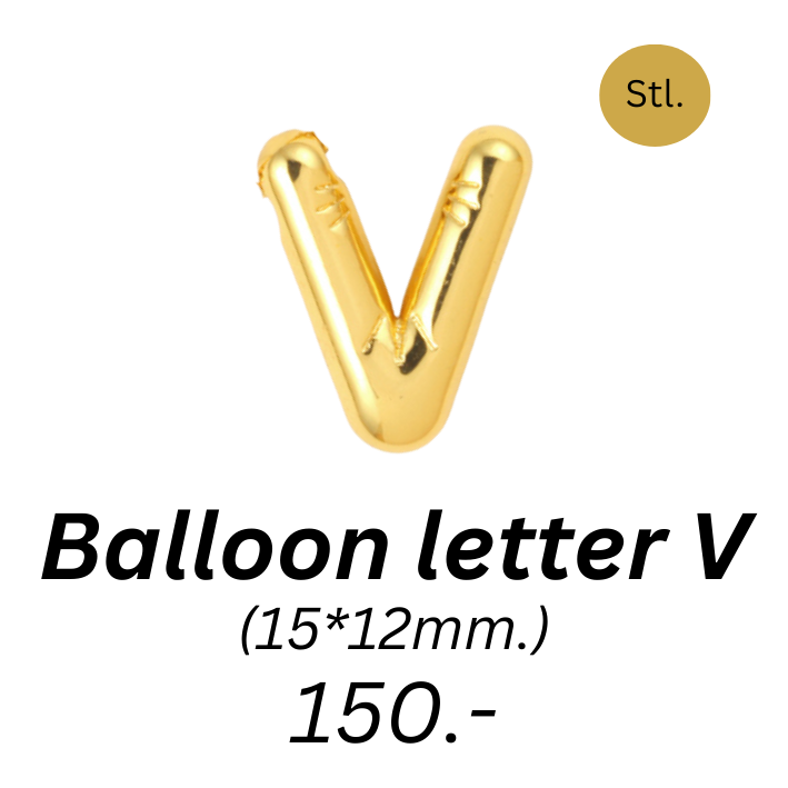 Balloon letter V charm
