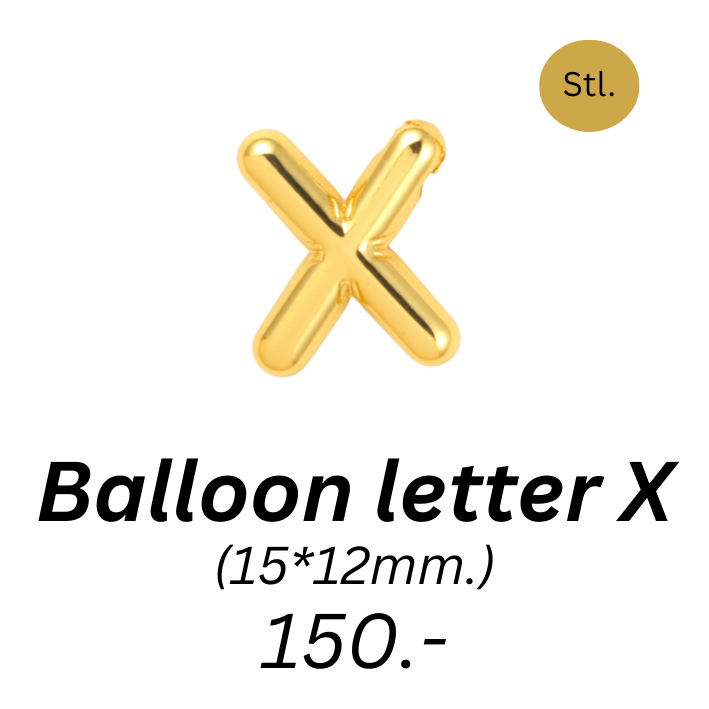 Balloon letter X charm