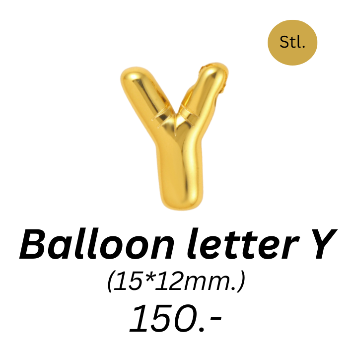 Balloon letter Y charm