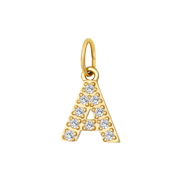 glam letter A charm