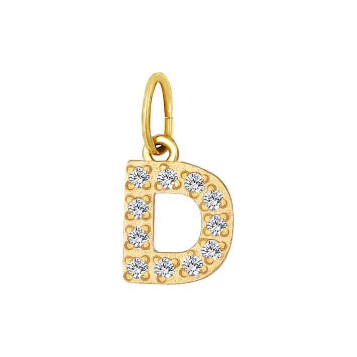 glam letter D charm
