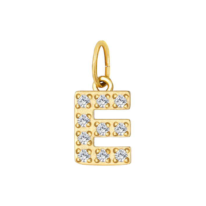 glam letter E charm