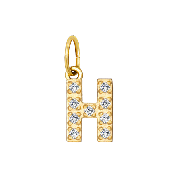 glam letter H charm