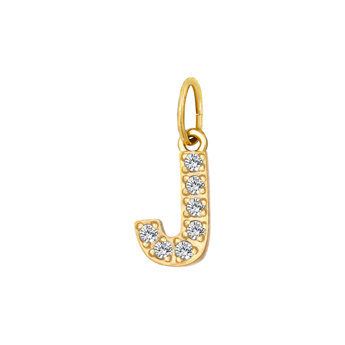 glam letter J charm