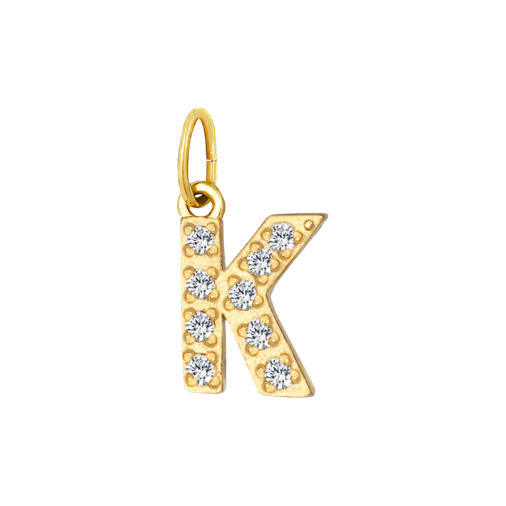 glam letter K charm