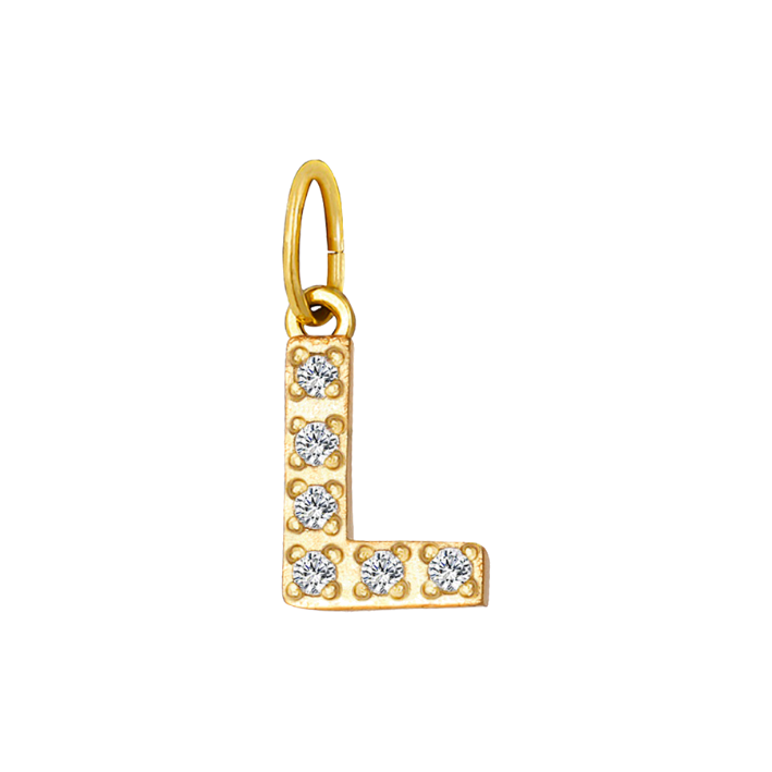 glam letter L charm