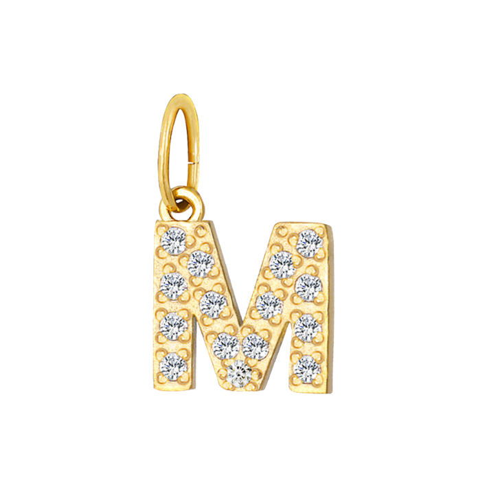 glam letter M charm