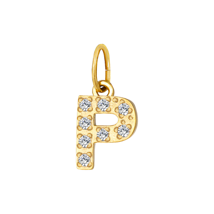 glam letter P charm