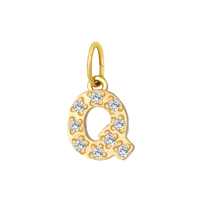 glam letter Q charm