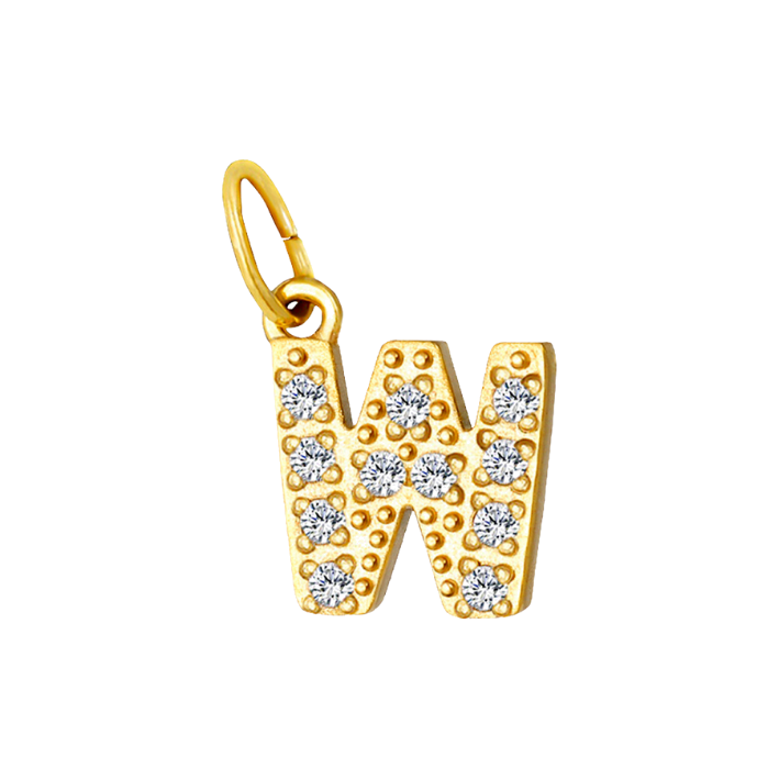 glam letter W charm