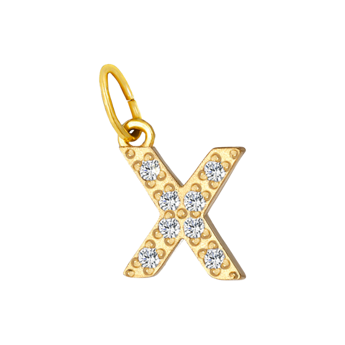 glam letter X charm