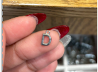 Plain silver letter D charm