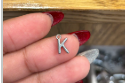 Plain silver letter K charm