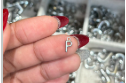 Plain silver letter P charm