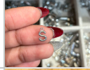 Plain silver letter S charm