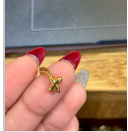 Embossed silver letter Y charm