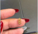 Plain silver letter E charm