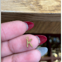 Plain silver letter K charm