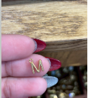 Plain silver letter M charm