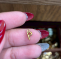 Plain silver letter P charm
