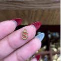Plain silver letter S charm