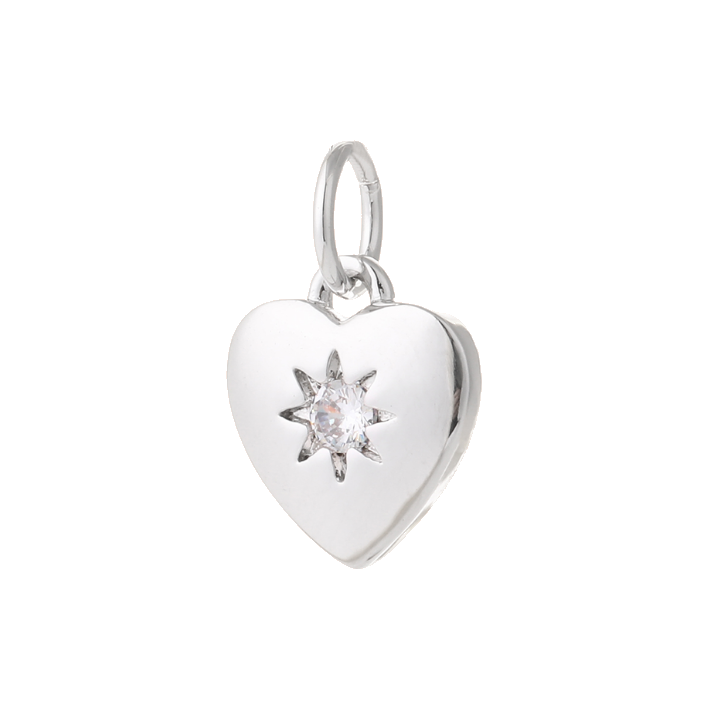 Pure heart silver charm