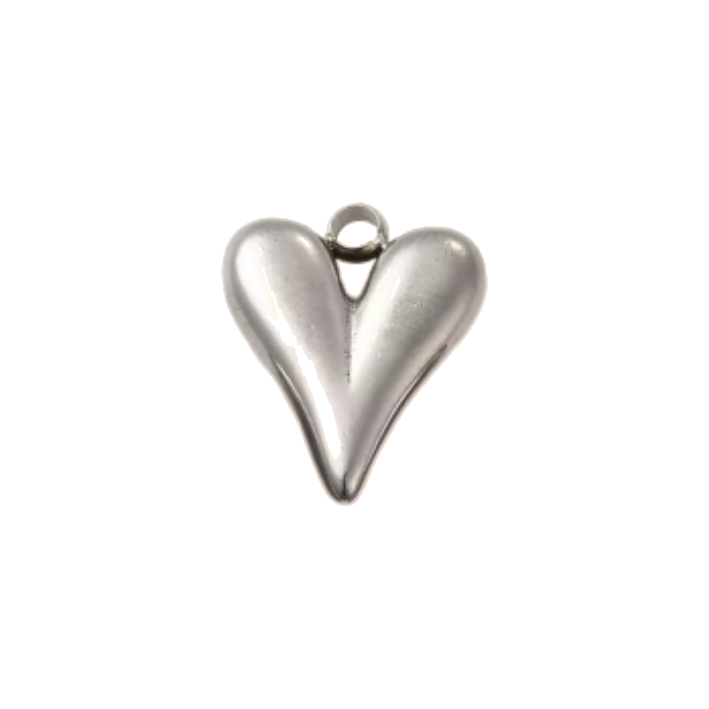 heart sharp silver charm