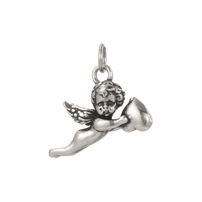 Love cupid silver charm