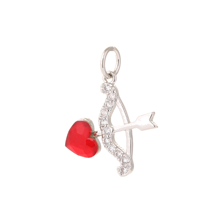 Cupid arrow silver charm