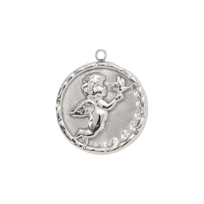 Cupid Bird 
coin silver charm