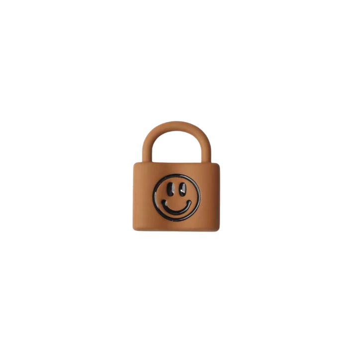 smiling lock
brown charm