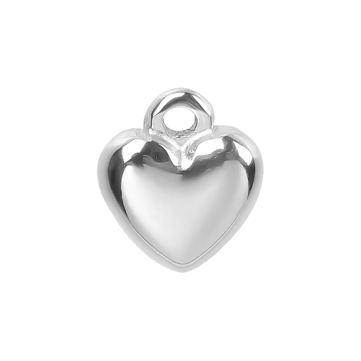 silver tiny heart charm