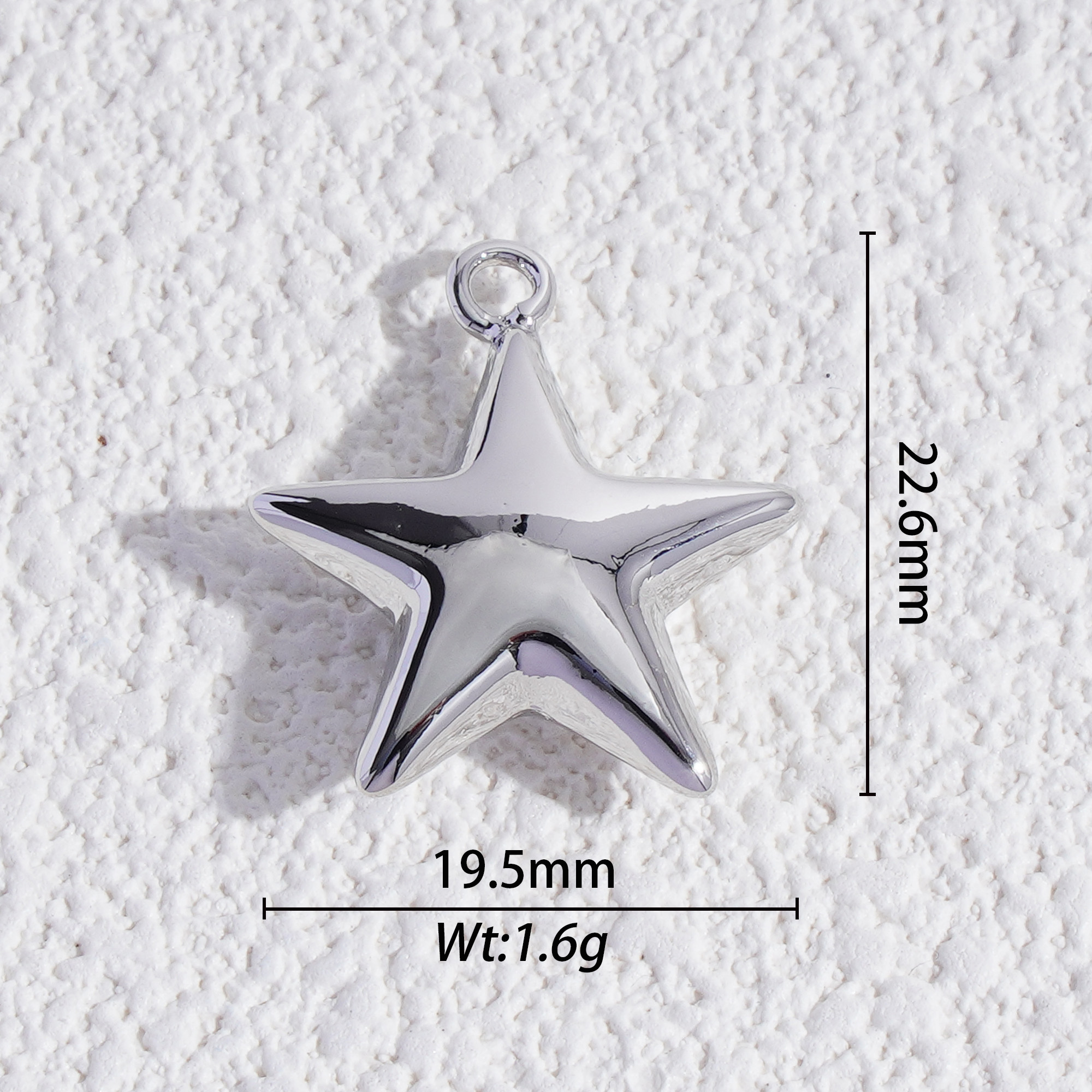 pluffy star silver charm