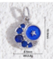 Blue silver star universe charm