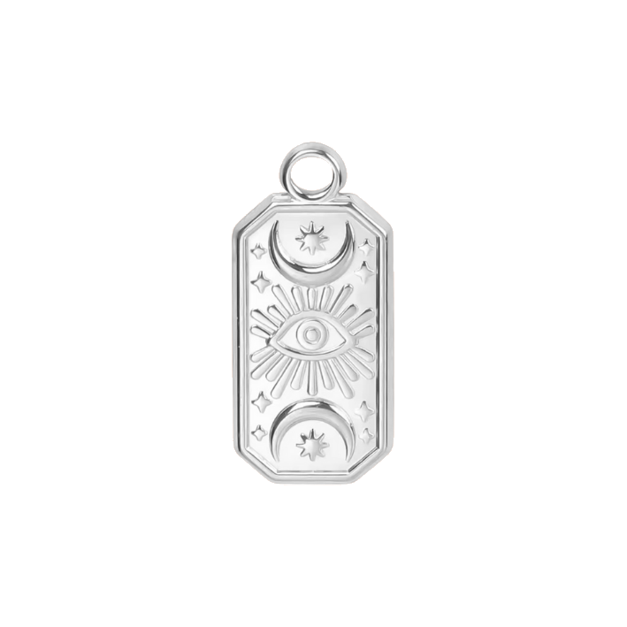 silver eye pendant charm