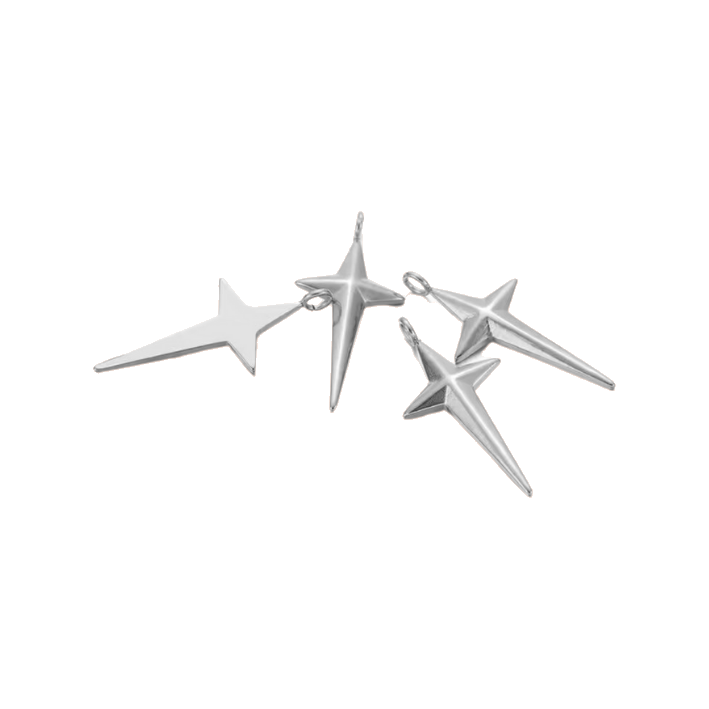 silver starbrust charm