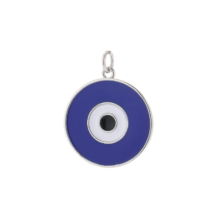 blue evil eye 
silver charm