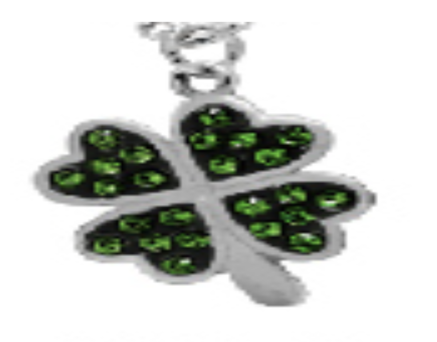 green diamond clover leaf charm