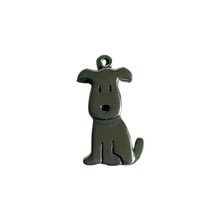 dog silver charm