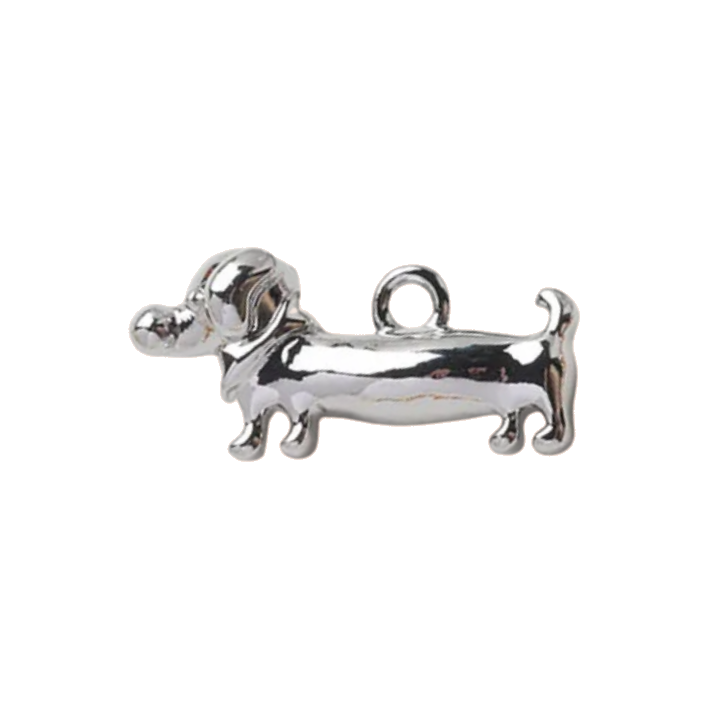 Dainty Dachshund silver charm