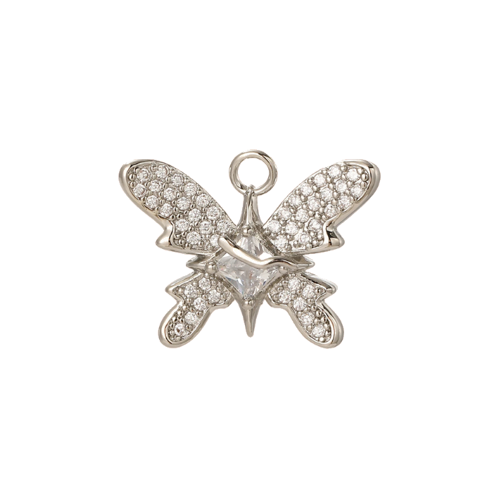 diamond white 
butterfly charm